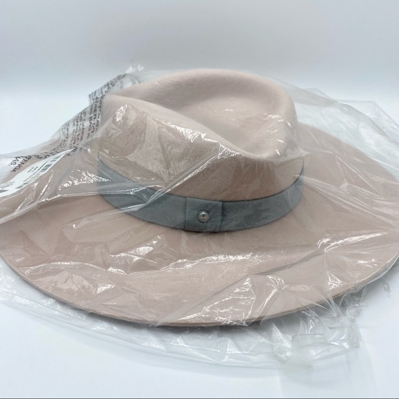 Rag & Bone Light Pink Wide Brim Felted Wool Fedora Size Medium main image 9